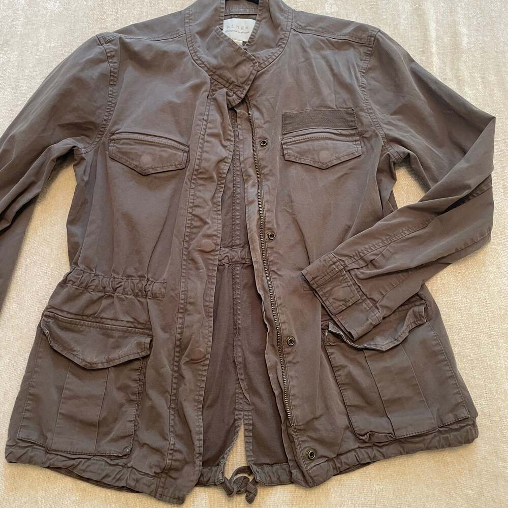Hinge Womens Olive Utility Fatigue Jacket Oversized Sz1/M‎